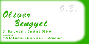 oliver bengyel business card
